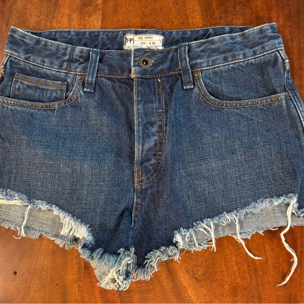 SOLD - Free People Distressed Denim Shorts